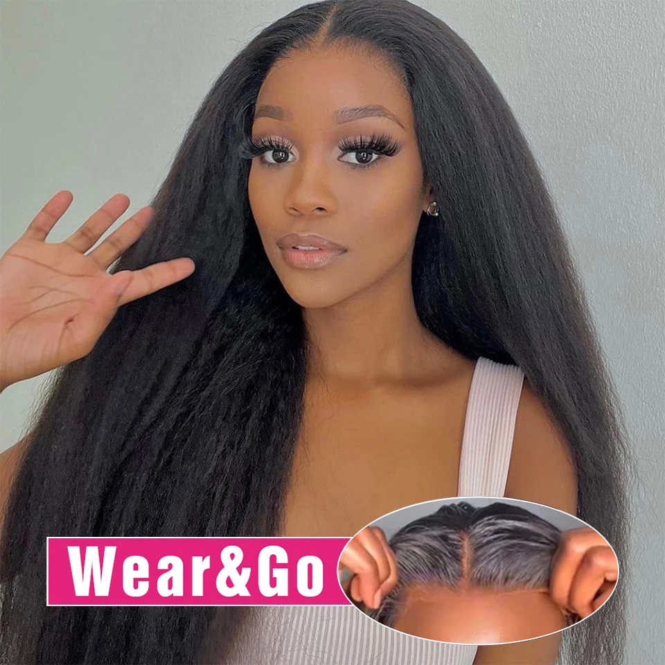 Lumiere Wear Go Glueless Wigs 4x4 & 5x5 Pre-cut Lace Kinky Straight Human Hair Wigs