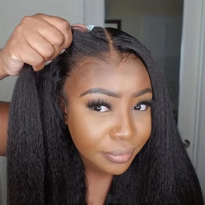Deep Wave Wear & Go Glueless HD 4X6 Lace Closure Perruque de cheveux humains