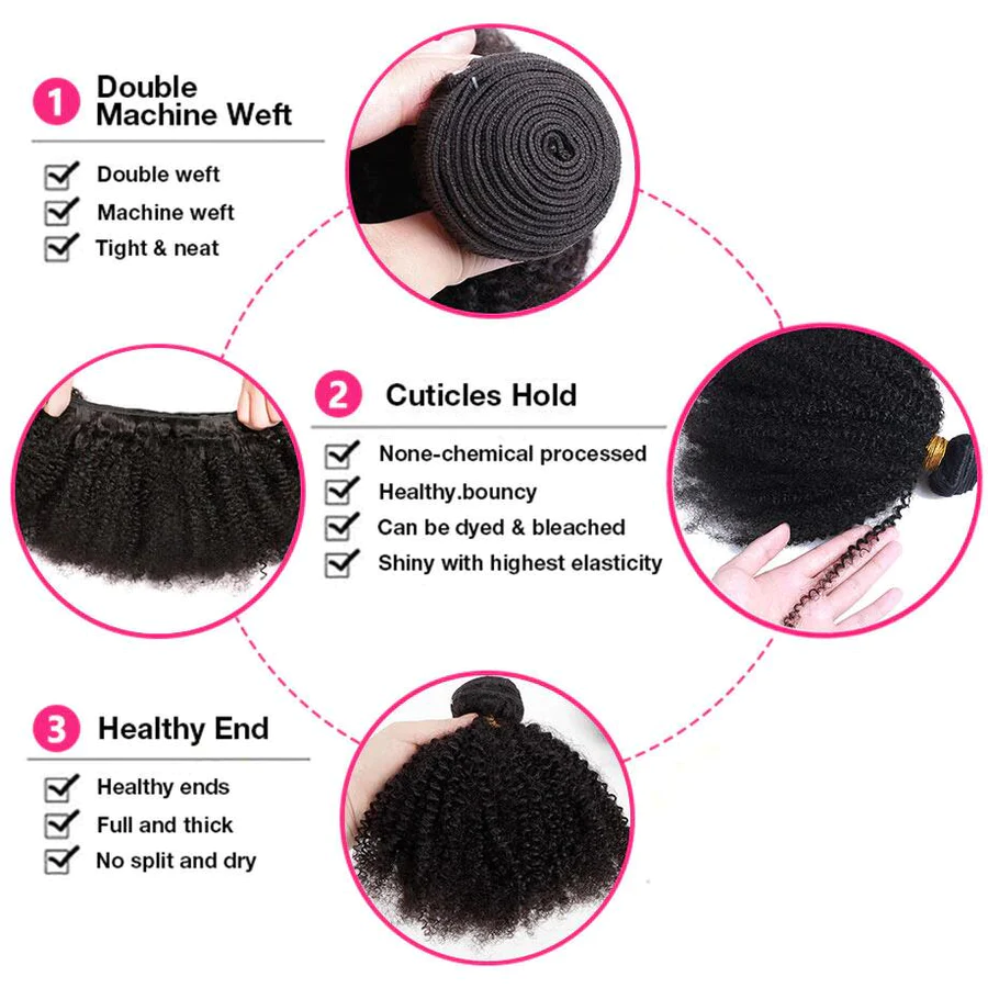 Lumiere Brazilian Afro Curly Bundle 1 Piece Virgin Human Hair Extension