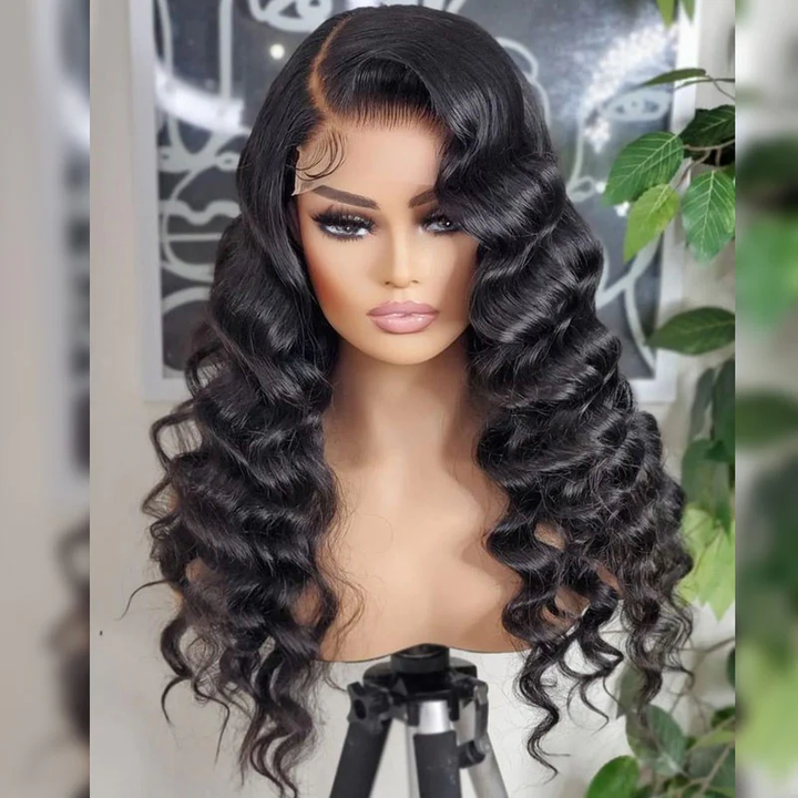 Loose Deep Wave 4X4/13X4 HD Transparent Lace Front Wigs Pre Plucked Hairline Best Human Hair Wig-Lumierehair