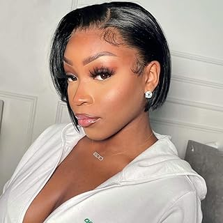 Ship In 24Hours-Lumiere Pixie Cut 13x1 Side Part Lace Front Short Bob Natural Black Human Hair