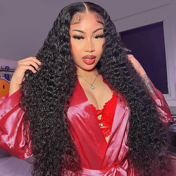 Kinky Curly Wear & Go Glueless HD 4X6 Lace Closure 100% perruque de cheveux humains