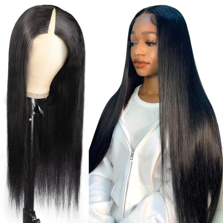 Lumiere V Part Straight Upgrade No Leave Out Brazilian Remy Human Hair Wigs For Black Women
