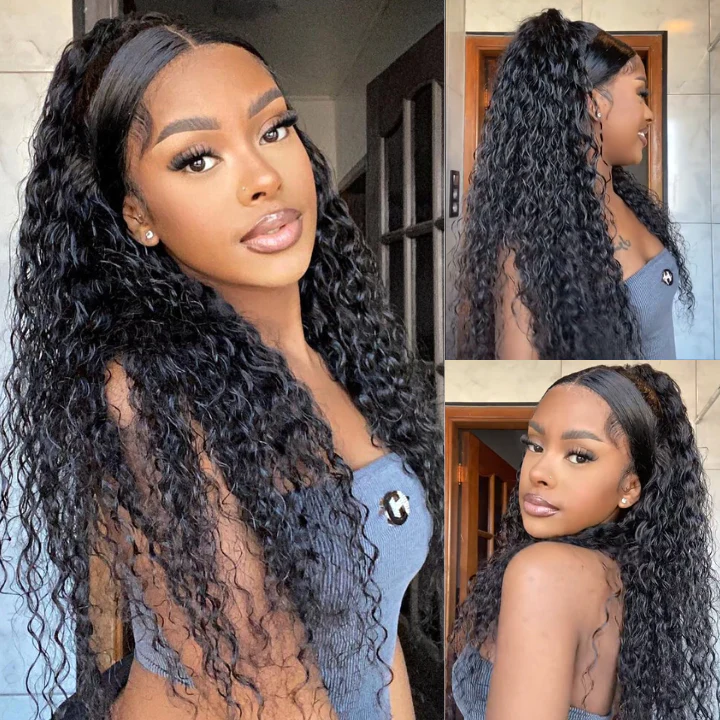 Natural Wave 13*4 Frontal Wigs Pre Plucked Natural Hair Transparent Lace Wigs-Lumiere Hair