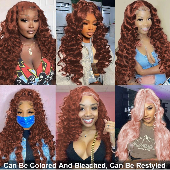 #33 Loose wave 4 Bundles With 13X4 Frontal Transparent Lace