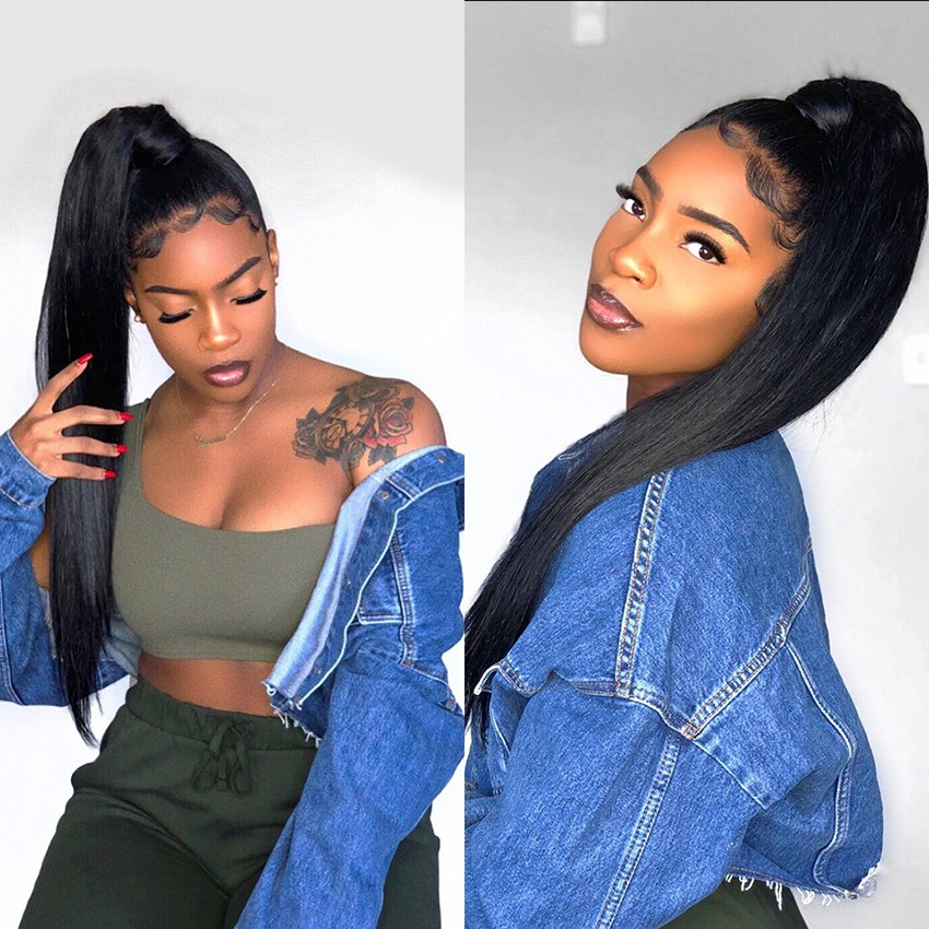 Straight 4 Bundles With Closure 6x6 lace 100% virgin human hair