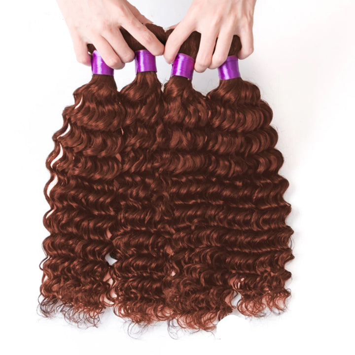 #33 Deep Human Hair Weave 4 Bundles Extensions 8-30 Inch(No Code Need)