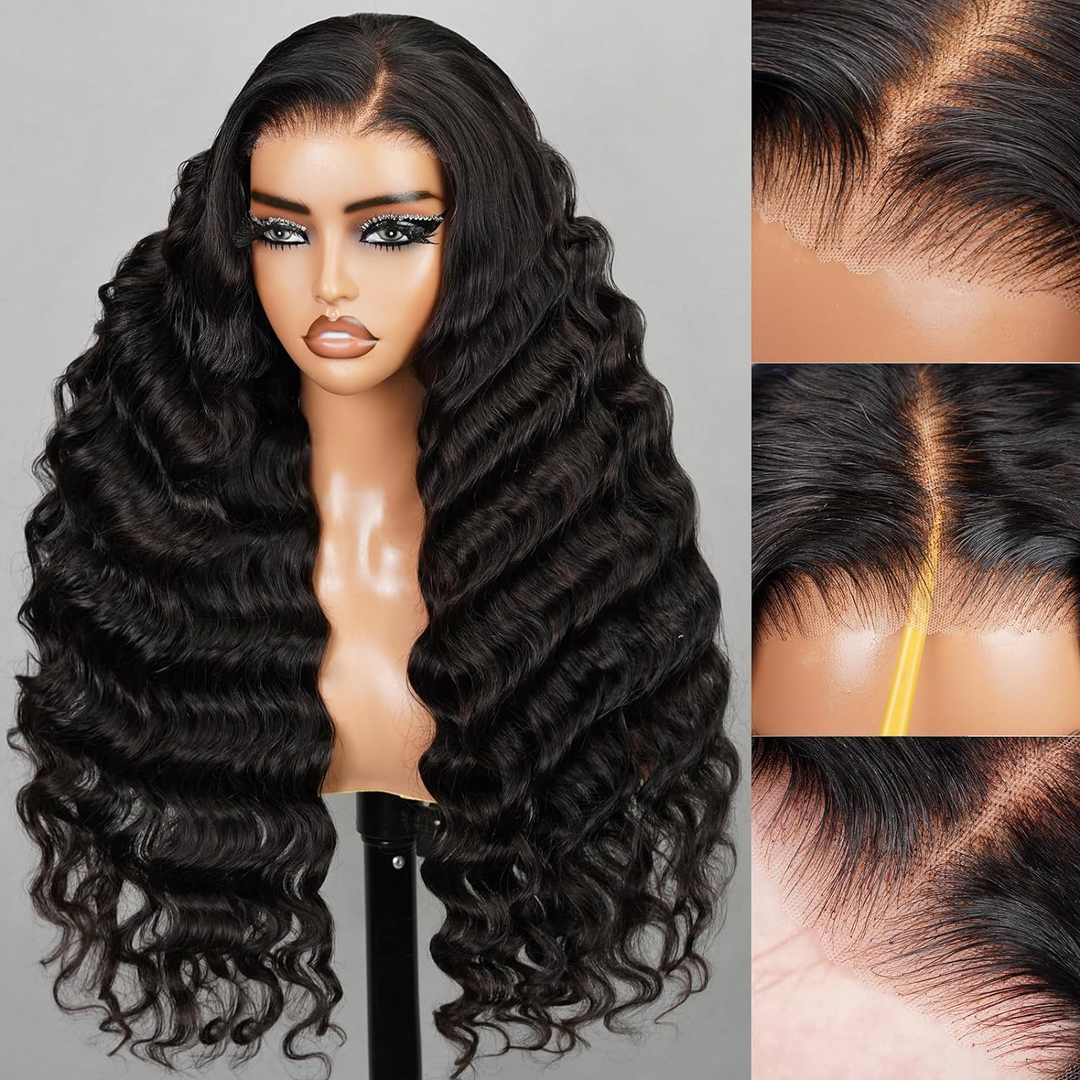 Lumiere Glueless Pre-cut Ready To Go Loose Deep Wave 4X4 & 5X5 Lace Wigs Human Hair 180% Density for Black Women