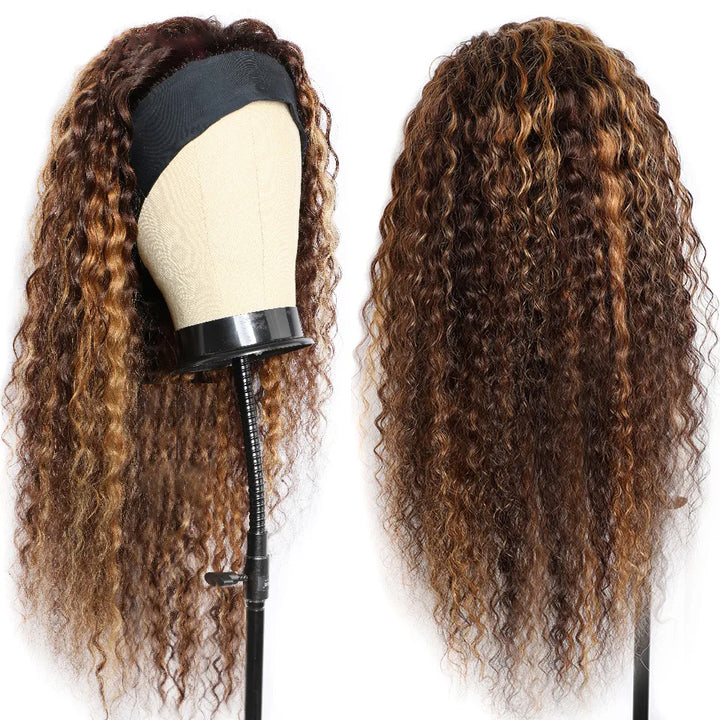 P4/30 Ombre Headband Wigs Human Hair Water Headband Human Hair Wigs for Women