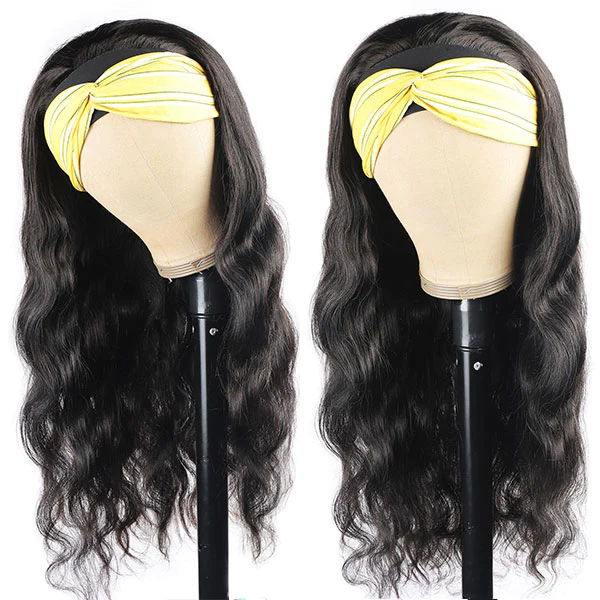 Headband Wigs Body Wave Human Hair African American Headband Wigs