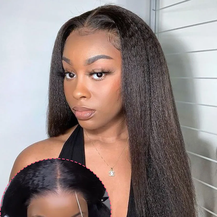 Deep Wave Wear & Go Glueless HD 4X6 Lace Closure Perruque de cheveux humains