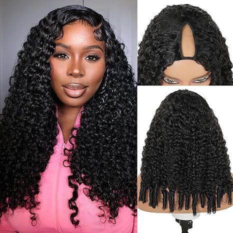 Burmese Curly V Part Wig Human Hair For Women Upgrade Ready To Wear Glueless Wig Water Wave Human Hair And Spiral End