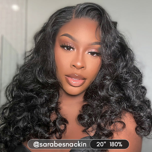 Lâche Deep Wave HD Transparnet Lace Frontal Perruques de Cheveux Humains pour les Femmes Noires