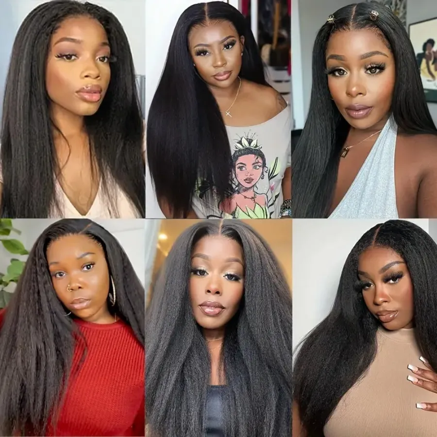 Lumiere Wear Go Glueless Wigs 4x4 & 5x5 Pre-cut Lace Kinky Straight Human Hair Wigs