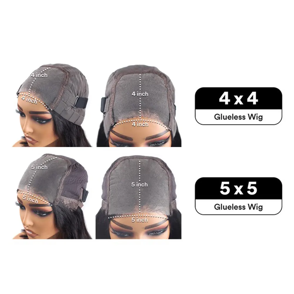 Lumiere Hair Color Chocolate Brown Body Wave 4x4 & 5x5  Pre-cut Lace Ready To Go Glueless Wigs Human Hair Wigs
