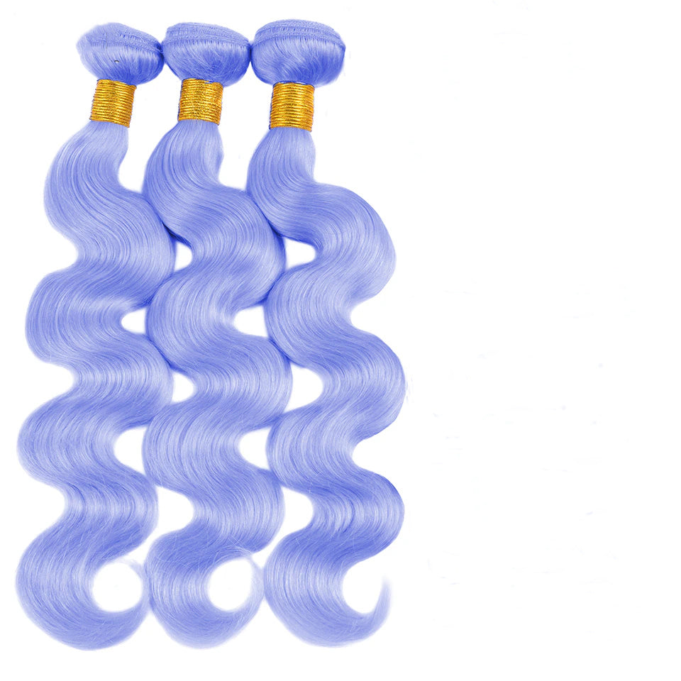 Light Violet Blue Body 3 Bundles 100% Virgin Human Hair Extension