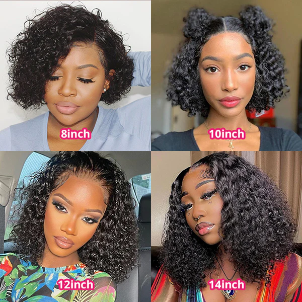 Lumiere Hair Short Bob Wigs Water Bob 13x4 HD Lace Frontal Human Hair Wig 180% Density