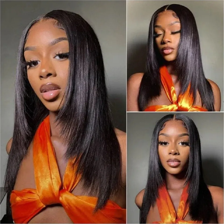 Lumiere 13x4/4x4  Straight Layer Cut Side-Part HD Lace Natural Hairline Human Hair Wigs
