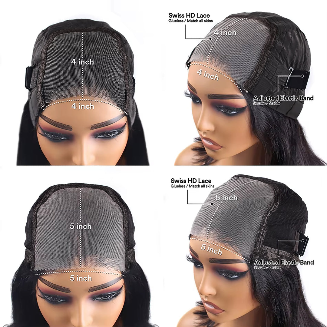 Lumiere Hair Ready To Go Glueless Pre-cut Wig Highlight #4/27 4x4 & 5x5 HD Lace 150% 180% Density Straight Human Hair Wigs