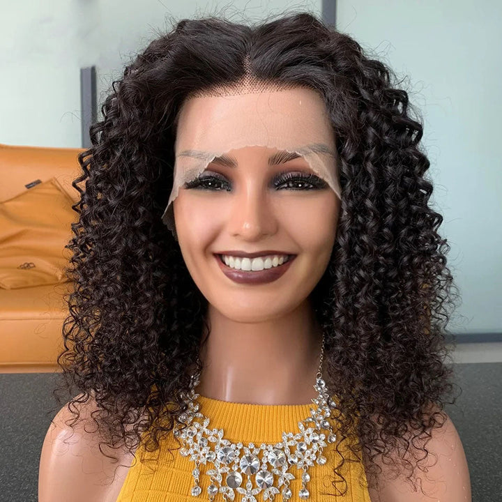 Lumiere Afro Kinky Curly Human Hair Wig 13x4 Lace Front For Black Women HDZ