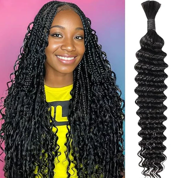 lumiere One Deep Wave Bulk Human Hair for Braiding No Weft Brazilian Virgin Human Hair Extensions Braiding Hair