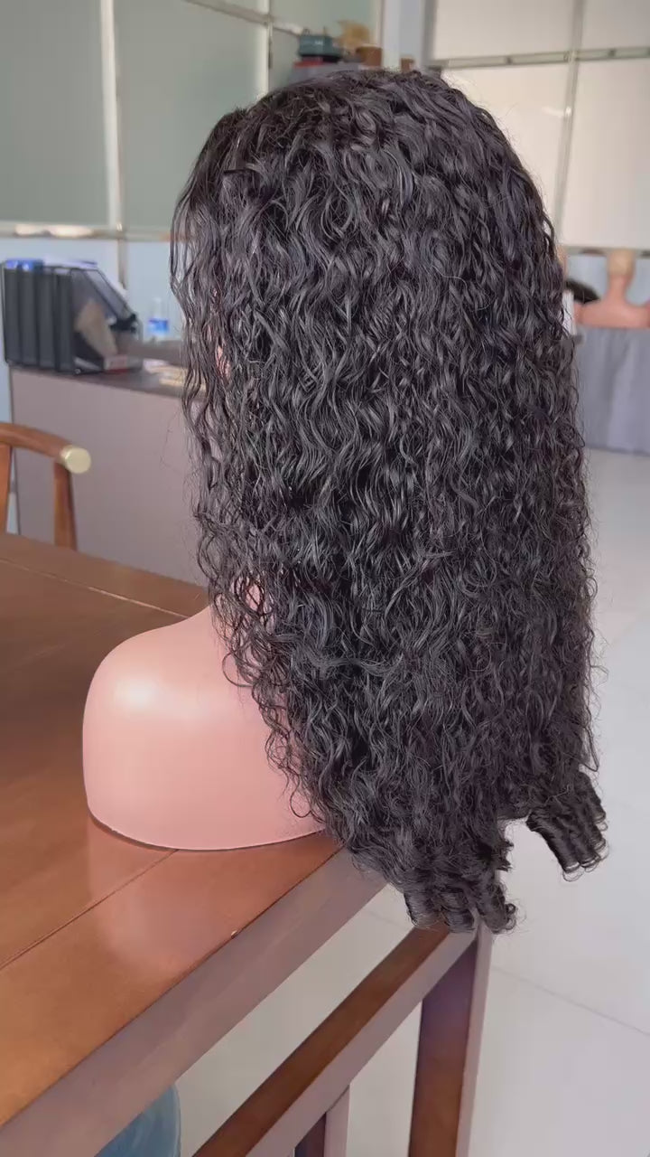 Perruque brésilienne de cheveux humains sans colle U Part Water Wave