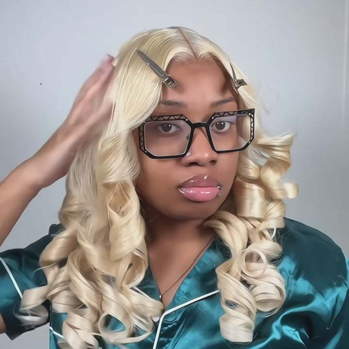 Lumiere #613 Blonde body Wave 13x4 Lace Frontal 4x4 HD Lace Human Hair Wigs (No Code Need)