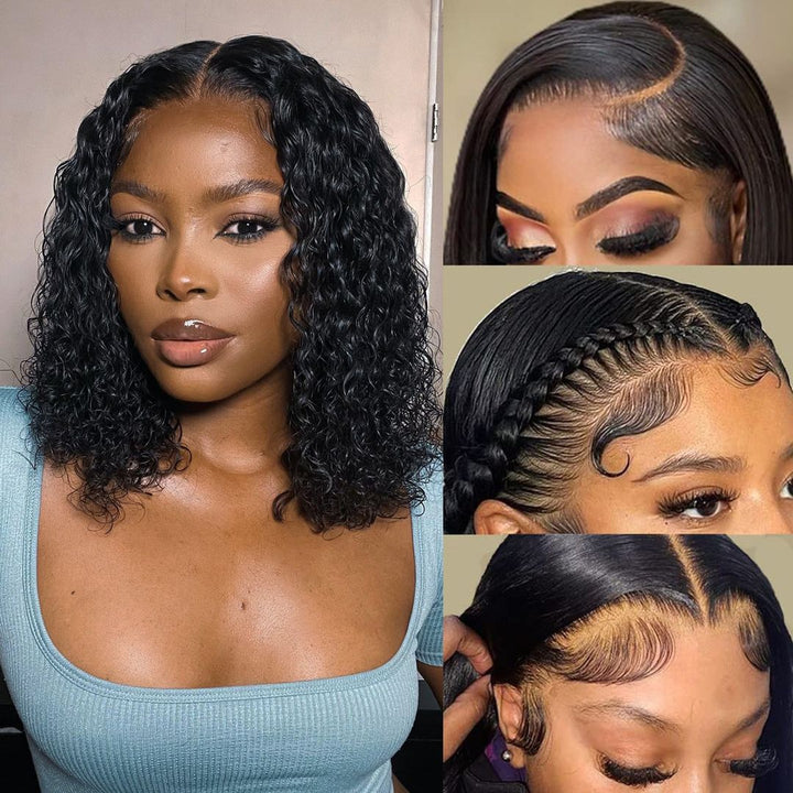 Lumiere A1 Customized Water Bob 14inch 13X4 HD Transparent Lace Front Wigs
