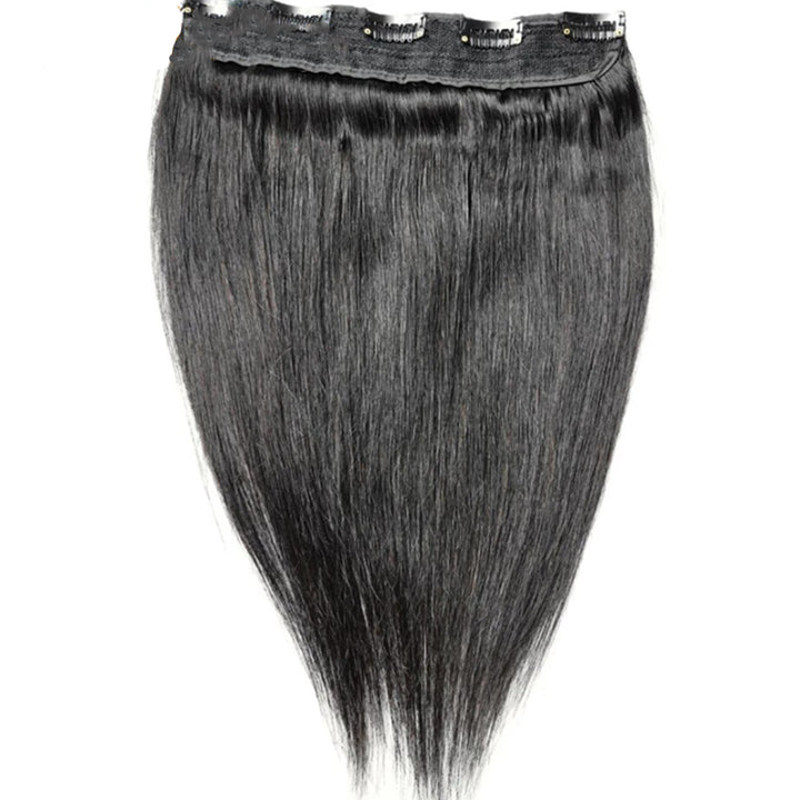 Straight Only One Piece 5 Clips In Hair Natural Black For Women