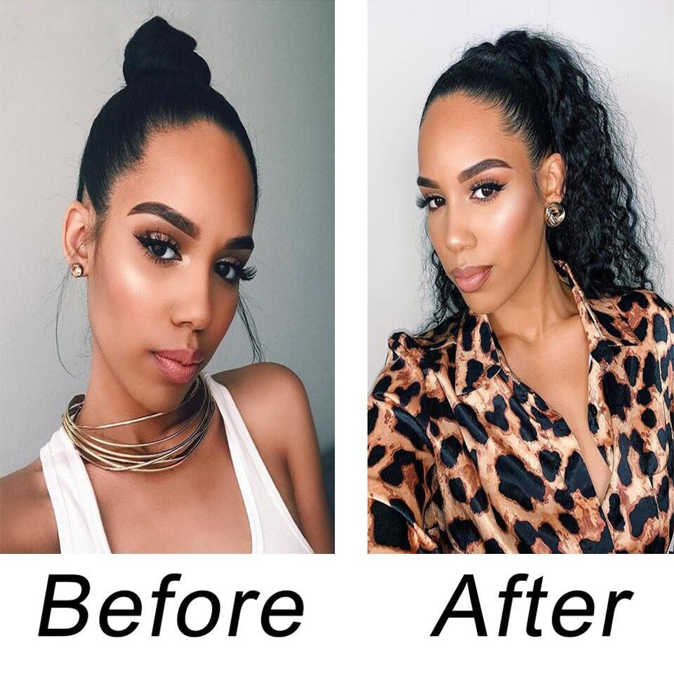Ship In 24Hours-Lumiere Water Wave Clip In Human Hair Extensions Natural Color 8 Pieces/Set 120G  10piece/set 160g