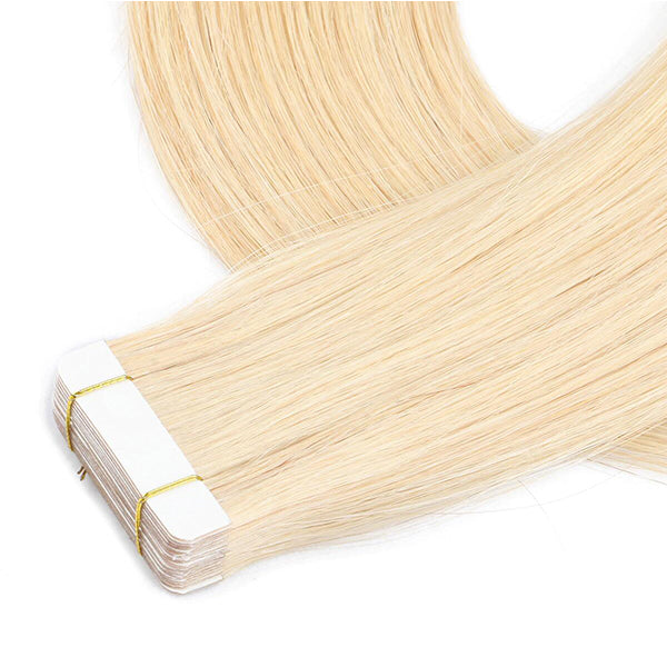 Tape In Human Hair Extensions #24 / #60 / #613 Straight Hair For Women Microlinks Brazilian 20pcs/1pack