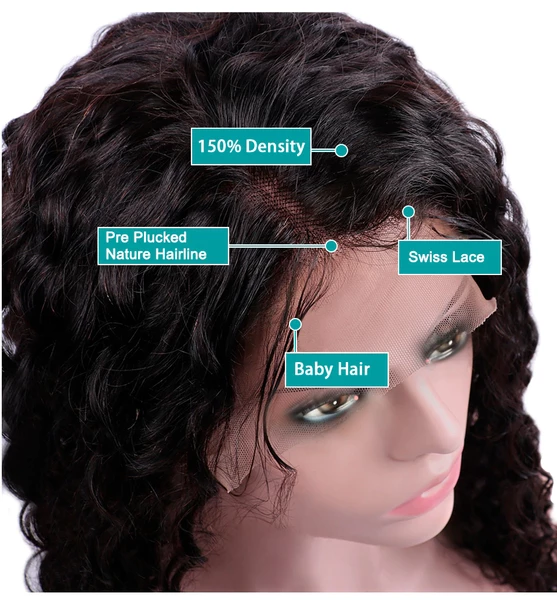 Pretty Kinky Curly 13X4 Lace Frontal & 5X5 closure Wigs virgin Hair Pre-Plucked Hairline 150% 180% Density - Lumiere hair