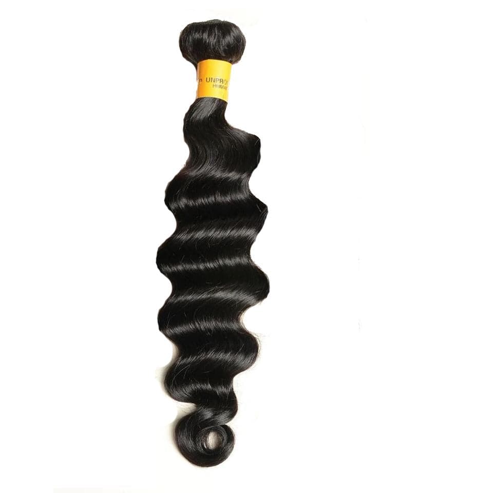 lumiere Hair 1 piece Loose Deep Wave Bundle Virgin Human Hair Extension