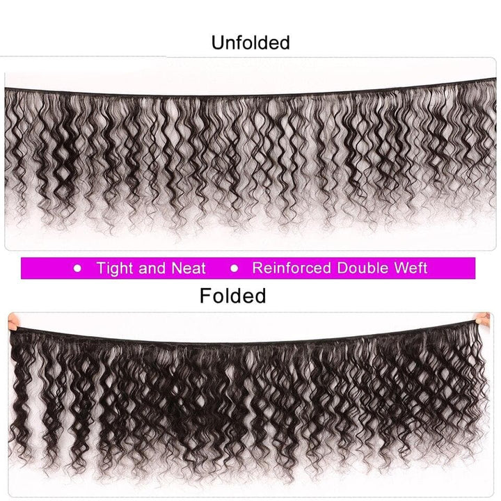 Loose Deep Wave 4 Bundles with transparent lace Closure / Frontal Brazilian Remy Human Hair