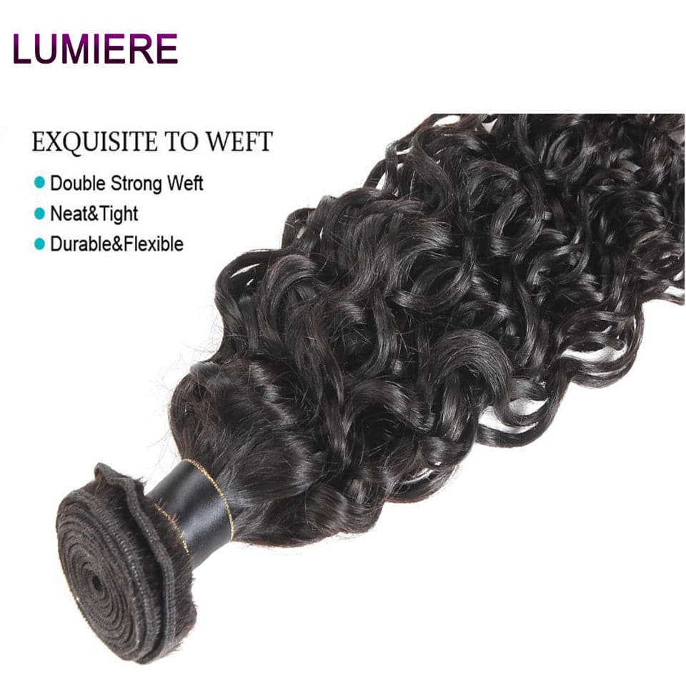 lumiere Hair Peruvian Water Wave 4 Bundles Virgin Human Hair Extensions 8-40 inches - Lumiere hair