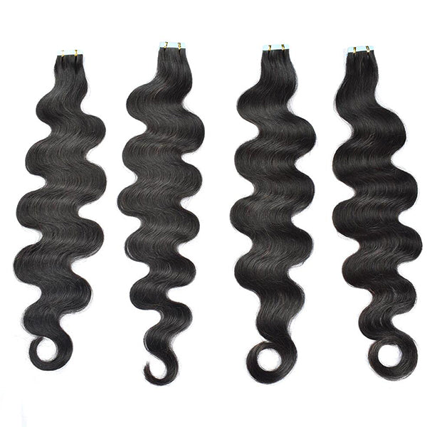 Tape In Human Hair Body wave Extensions 100% Real Remy Human Hair Skin Weft Adhesive Glue On For Salon High Quality for Woman 20pcs/1pack