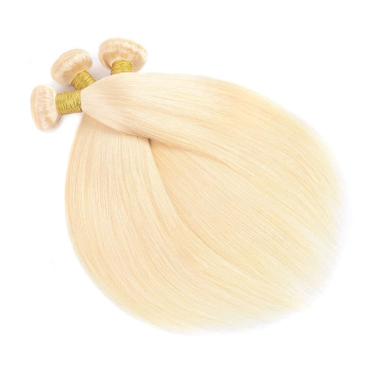 lumiere 4 Bundles Blonde Color 613 Straight Hair Virgin Human Hair Extensions - Lumiere hair