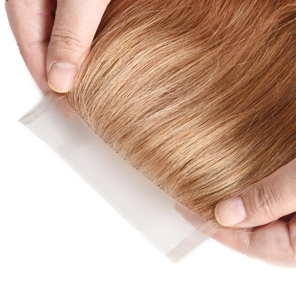 lumiere #27 light Brown Body Wave 4 Bundles With 4x4 Lace Closure Pre Colored human hair - Lumiere hair