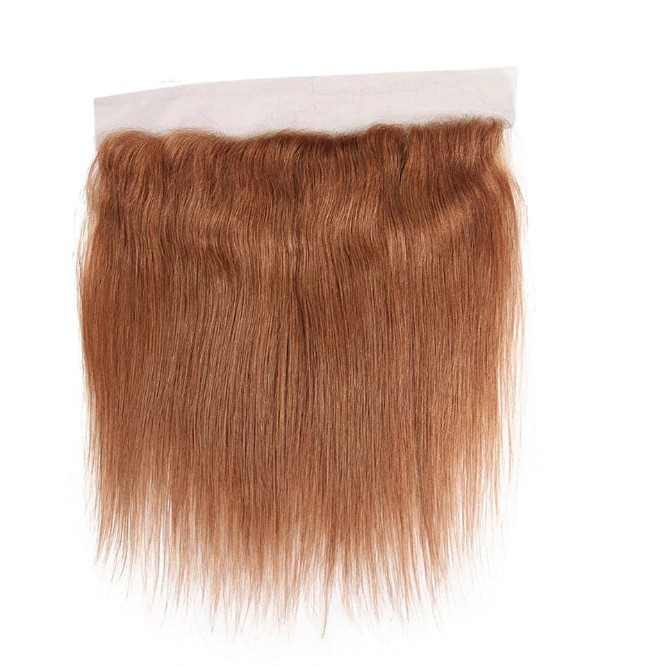 lumiere color #30 Straight Hair 3 Bundles With 13x4 Lace Frontal Pre Colored Ear To Ear - Lumiere hair