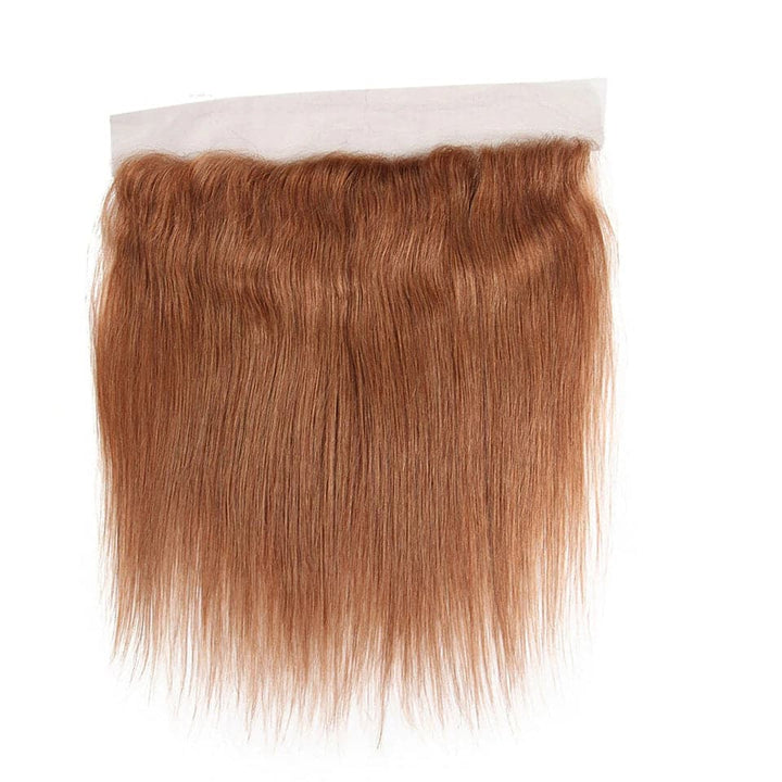 lumiere Color #30 straight hair 4 Bundles With 13x4 Lace Frontal Pre Colored Ear To Ear