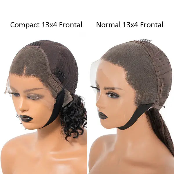 P4/30 Highlight Color Kinky Curly Short Bob 13X4 Lace Frontal Human Hair Wigs
