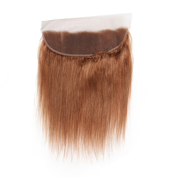 lumiere color #30 Straight Hair 3 Bundles With 13x4 Lace Frontal Pre Colored Ear To Ear - Lumiere hair