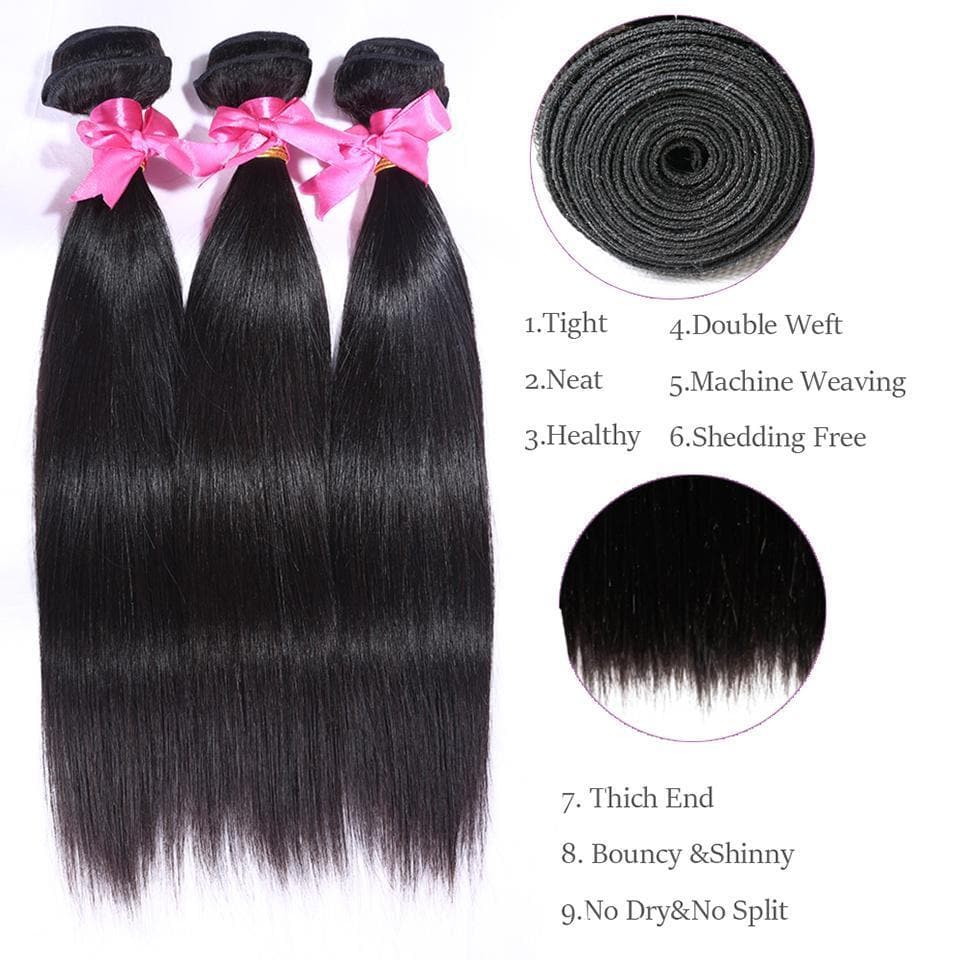 lumiere Hair 1 Piece Straight Virgin Human Hair Extensions - Lumiere hair