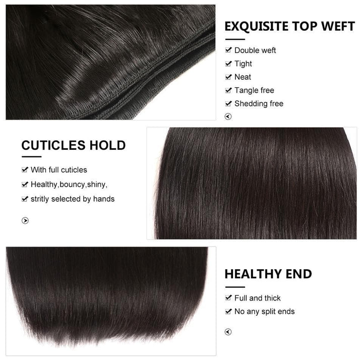lumiere Hair 1 Piece Straight Virgin Human Hair Extensions - Lumiere hair