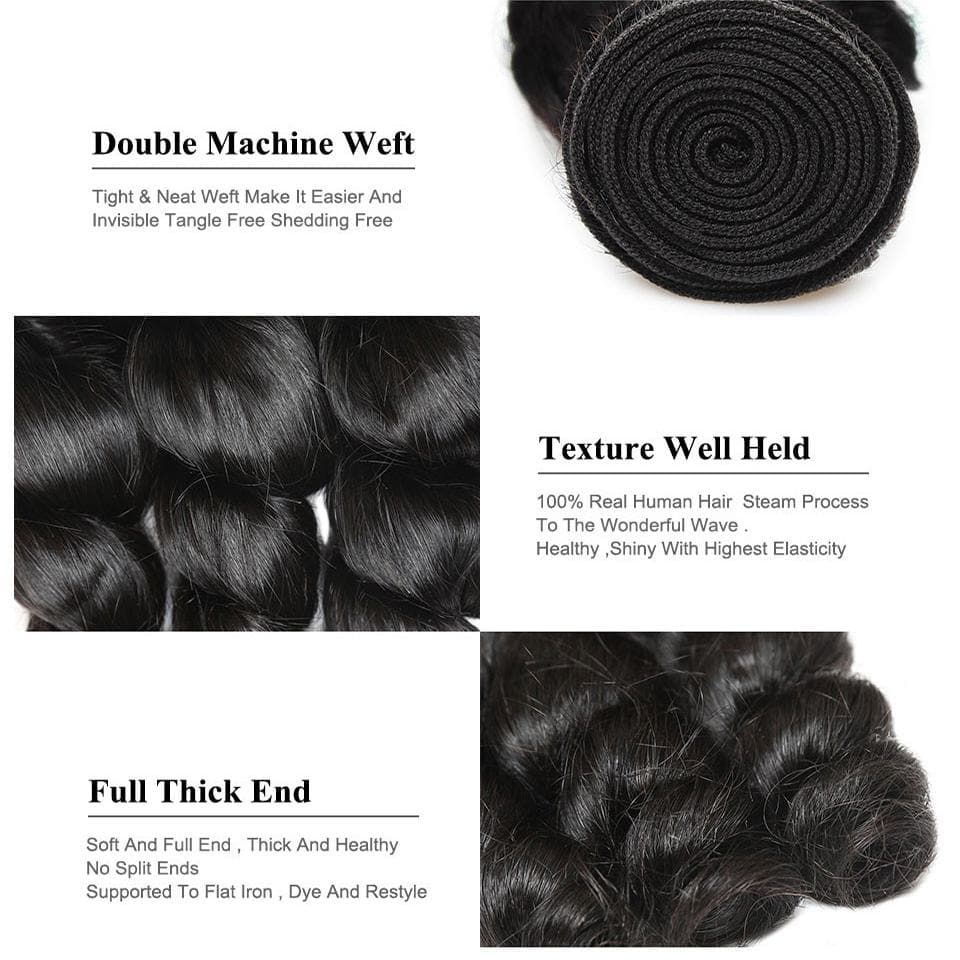 lumiere 2 Bundles Loose Wave Virgin Human Hair Extension - Lumiere hair