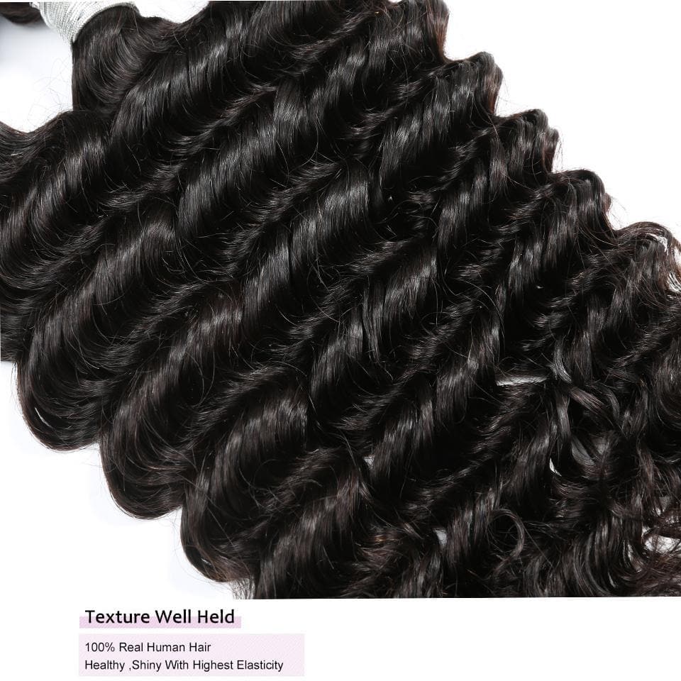 lumiere Hair 1 Piece deep wave bundle Virgin Human Hair Extensions - Lumiere hair