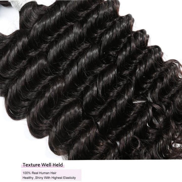 lumiere Hair 1 Piece deep wave bundle Virgin Human Hair Extensions - Lumiere hair