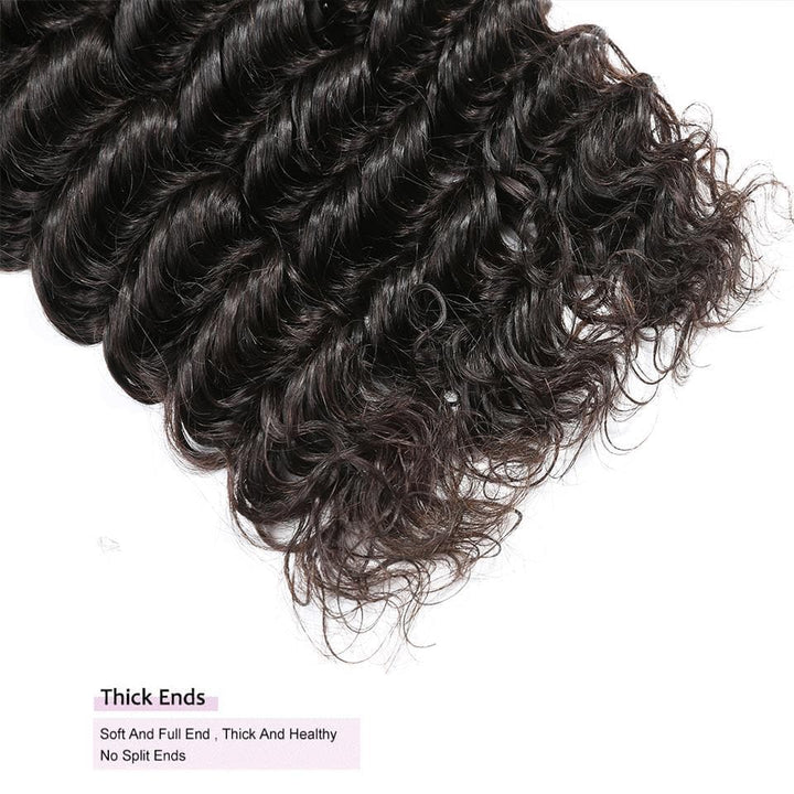 lumiere Hair 1 Piece deep wave bundle Virgin Human Hair Extensions - Lumiere hair