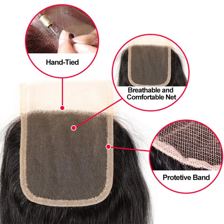 lumiere Hair One Piece Body Wave Virgin Human Hair 4x4 Lace Closure - Lumiere hair