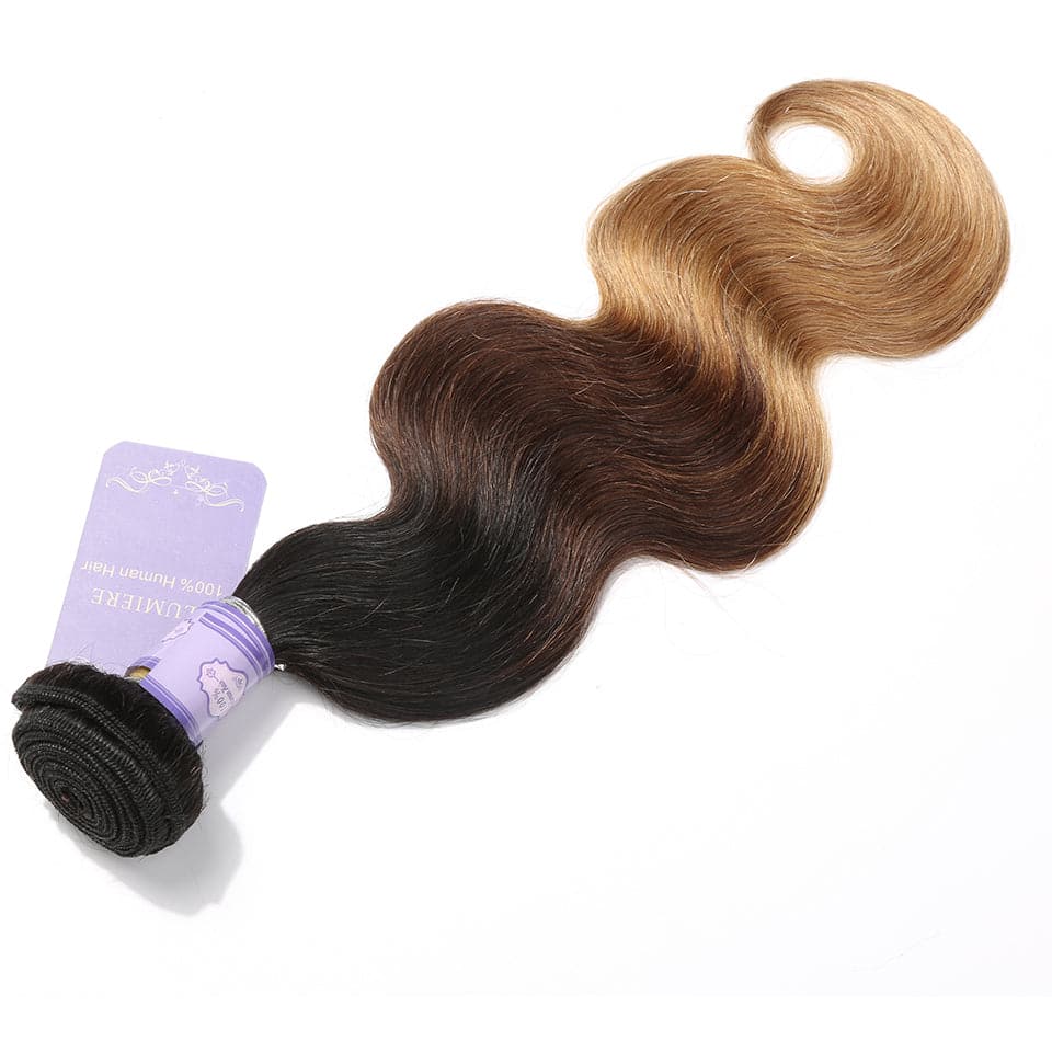 lumiere Hair 1 Piece Ombre 1b/4/27 Body Wave Human Hair - Lumiere hair